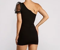 Dance with Me Puff Sleeve Mini Dress