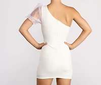 Dance with Me Puff Sleeve Mini Dress