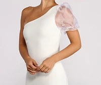 Dance with Me Puff Sleeve Mini Dress