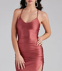 Sleek Style Sleeveless Asymmetrical Dress