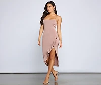 City Chic Ruffled Midi Dress