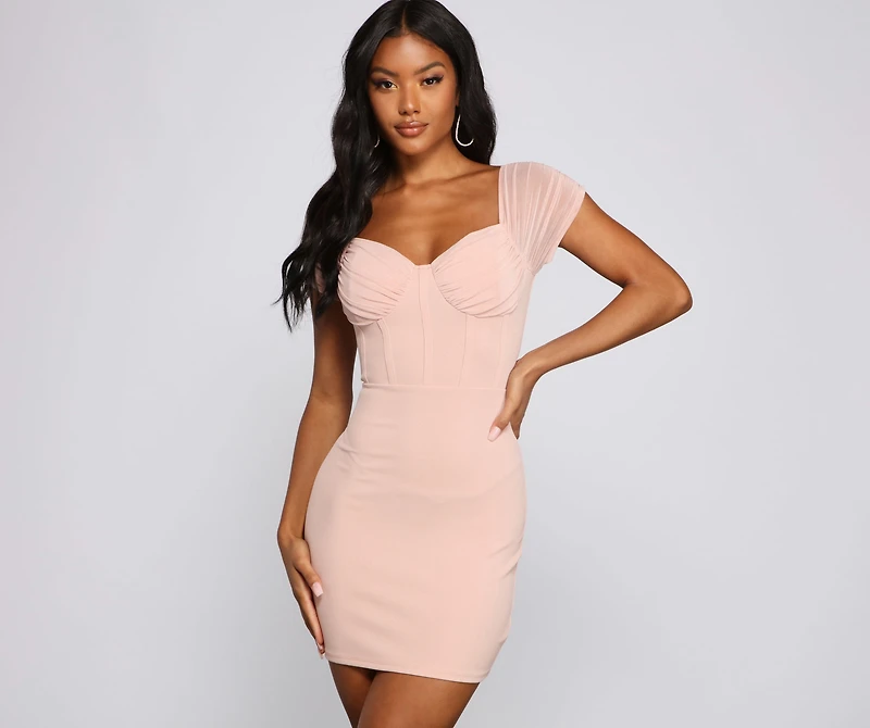 Sweet And Stylish Off-The-Shoulder Mini Dress