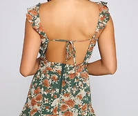 Flirty Moment Floral Chiffon Skater Dress