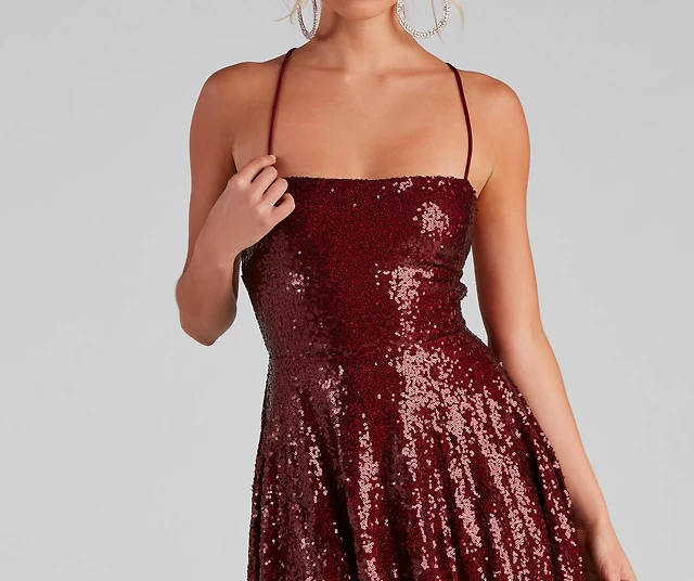 sassy in sequins skater dress Sassy In Sequins Skater Dress