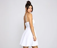 Perfect Impression Sleeveless Skater Dress