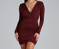 Elevated Basic Ruched Mini Dress