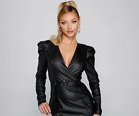 Bring The Drama Faux Leather Bodycon
