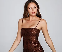 Own The Night Sequin Mini Dress