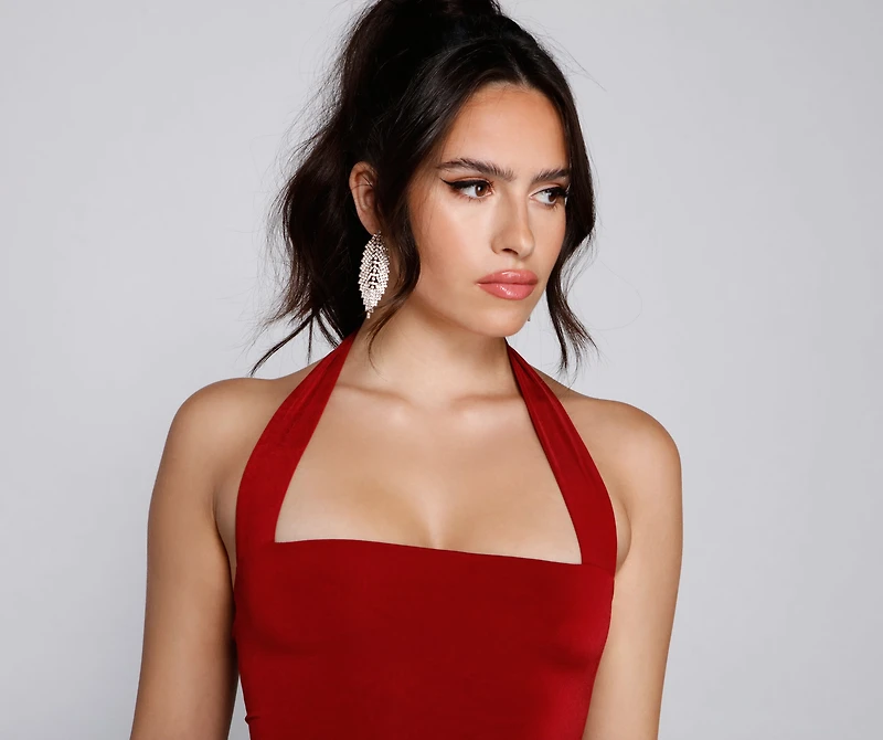 Keeping It Sleek Halter Bodycon