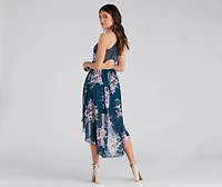 Sugar And Spice Floral High-Low Dress