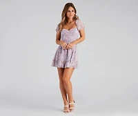 Sweet Beauty Ruffled Floral Dress