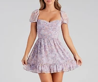 Sweet Beauty Ruffled Floral Dress