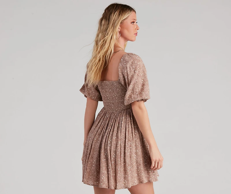 Total Chica Floral Skater Dress