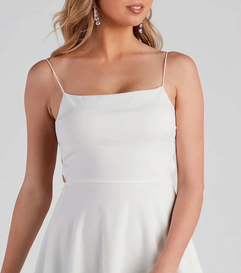Major Flirt Crepe Skater Dress