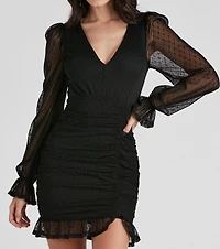Looking Flirty V-Neck Mini Dress