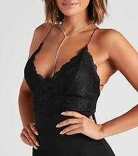 Caught Up Lace V-Neck Dress