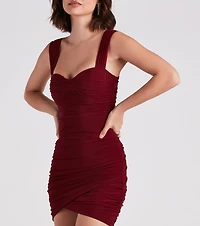 Gorgeous Silhouette Ruched Mini Dress