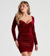 Luxe Night Out Velvet Corset Mini Dress