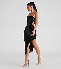 Act The Part Sequin Midi Dress
