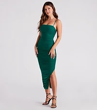 Ahead Of The Curve Mesh Midi Dress