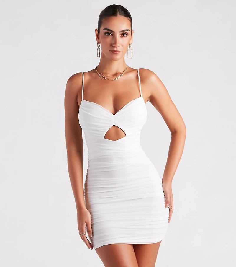 Serve Up Looks Mesh Bodycon Dress