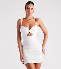 Serve Up Looks Mesh Bodycon Dress