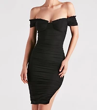 Sweet And Sultry Vibes Mesh Midi Dress