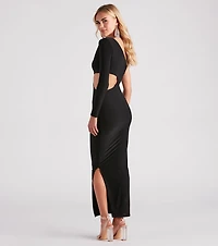 Dream Of Me Long Sleeve Cutout Maxi Dress