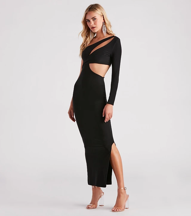 cutout bodycon maxi dress Cut Out Up Dress is the ultimate blend of sexy and sophisticated Windsor Dream Of Me Long