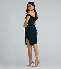 Sincerley Chic Floral Velvet Mesh Midi Dress