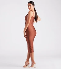 Desirable Shine Tank Midi Dress