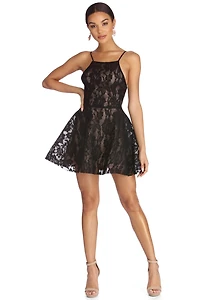 Bound To Lace Skater Dress