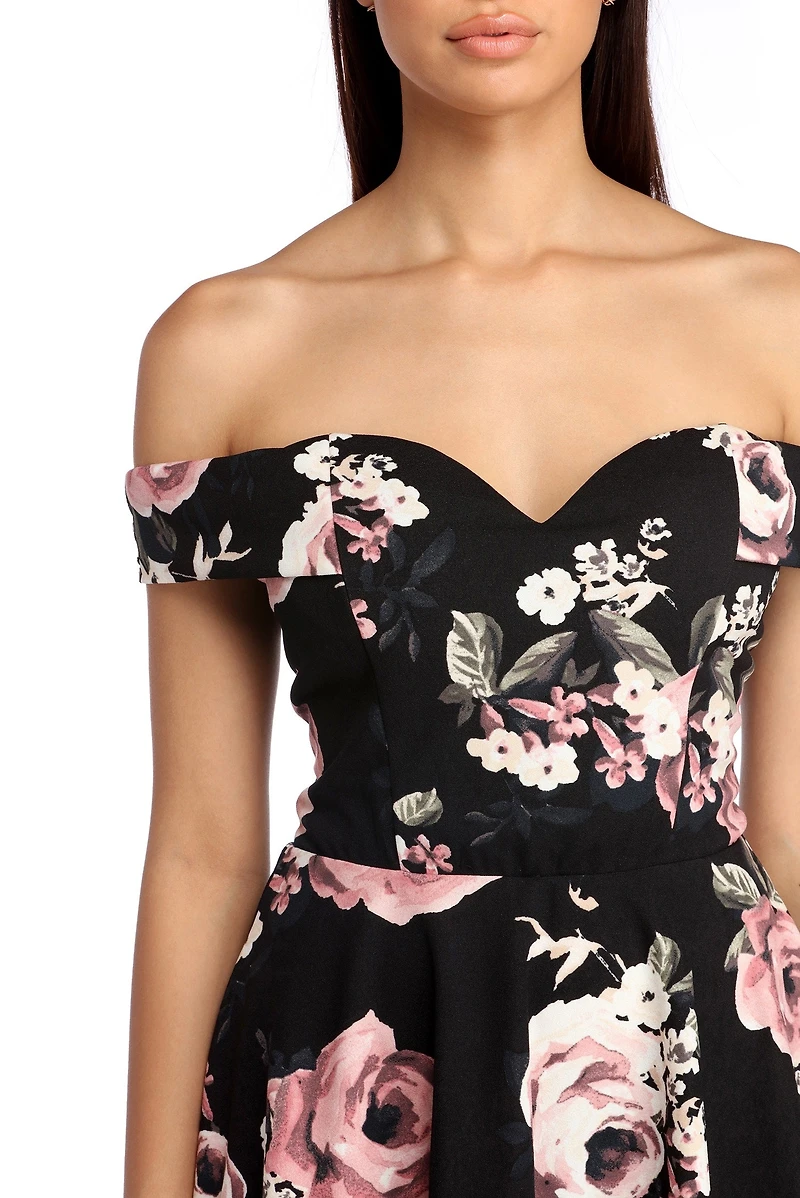 Flirty Floral Skater Dress