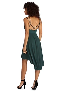 Cross Back High-Low Dress
