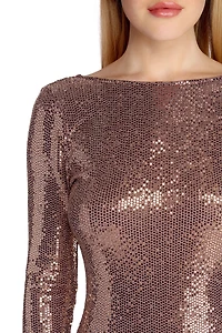 Dip Back Sequin Dress