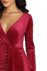 Chasing Waterfalls Velvet Dress