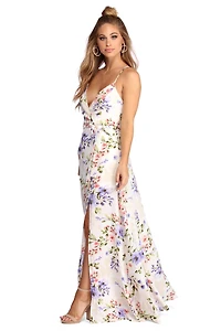 Wrapped Florals Maxi Dress