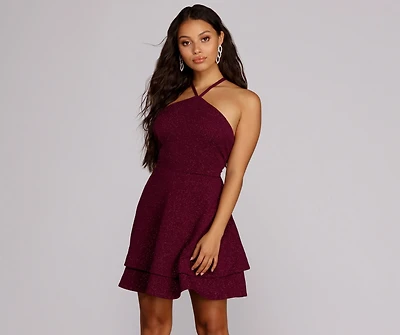 Living For The Glam Glitter Dress