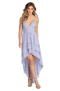 Nautical Babe High Low Maxi Dress