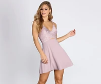 Lavish Lace Skater Dress