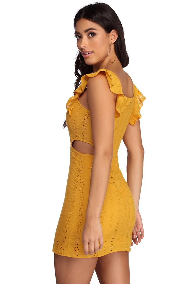 adele mini dress yellow Adele Strapless Poplin Mini Dress - Butter Yellow