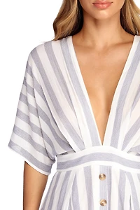 Buttoned Up Stripes Dress