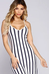 Own It Striped Maxi Dress