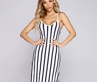 Own It Striped Maxi Dress