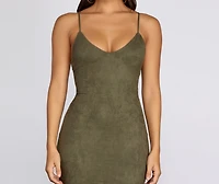 Stylish Stunner Faux Suede Dress