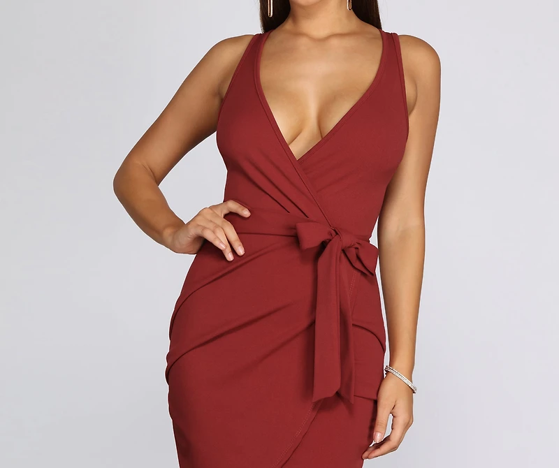 Wrapped Beauty Mini Dress