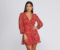 Flowy Floral Mini Dress