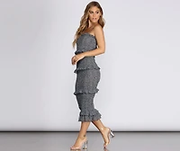 Ruffle It Up Smocked Midi Dress