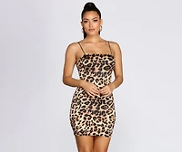 Sultry And Fierce Satin Mini Dress