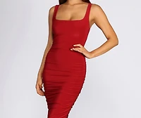 Ruched Right Midi Dress